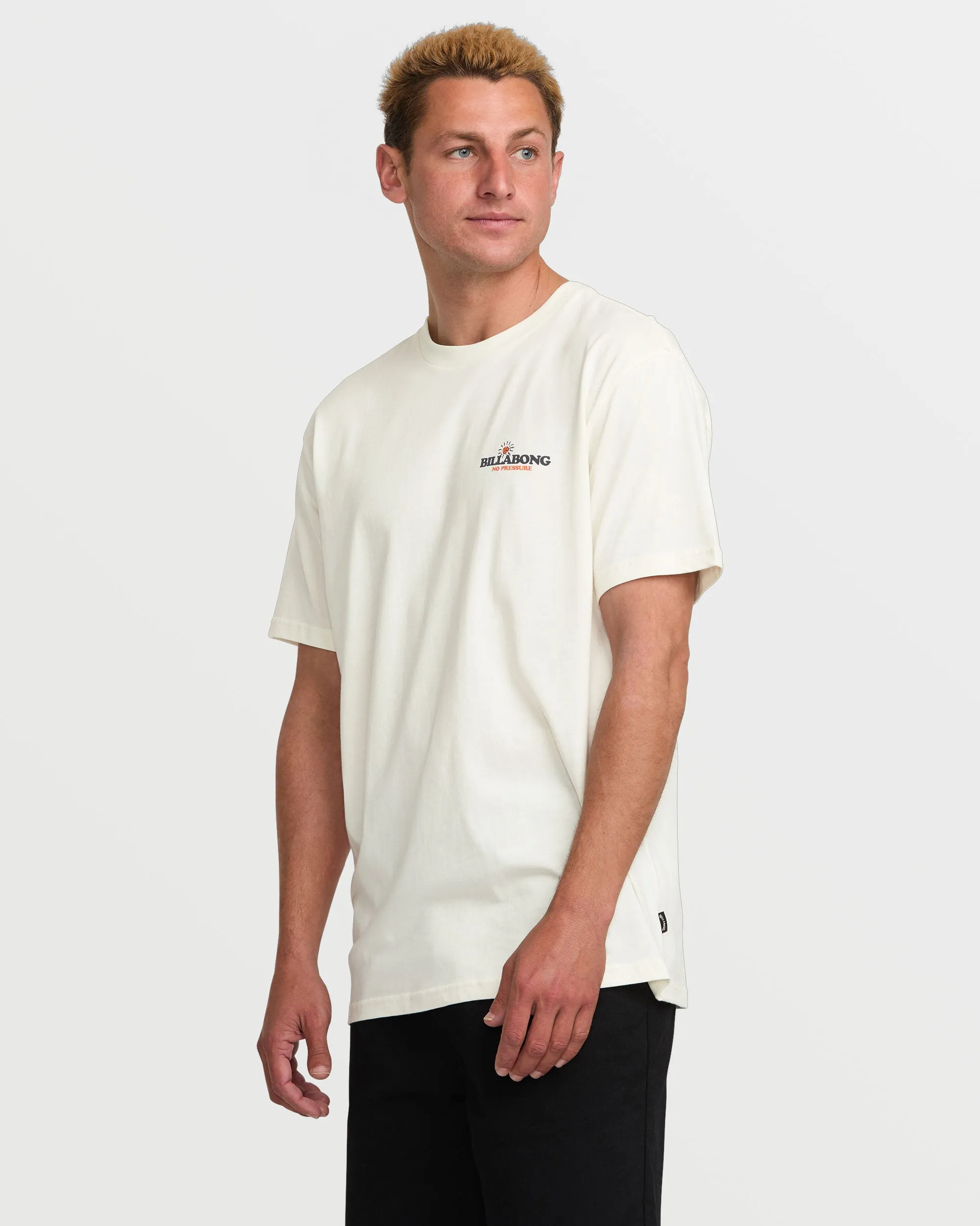 No Pressure Premium Short Sleeve Tee - Off White sold by Billabong product image thumbnail 3