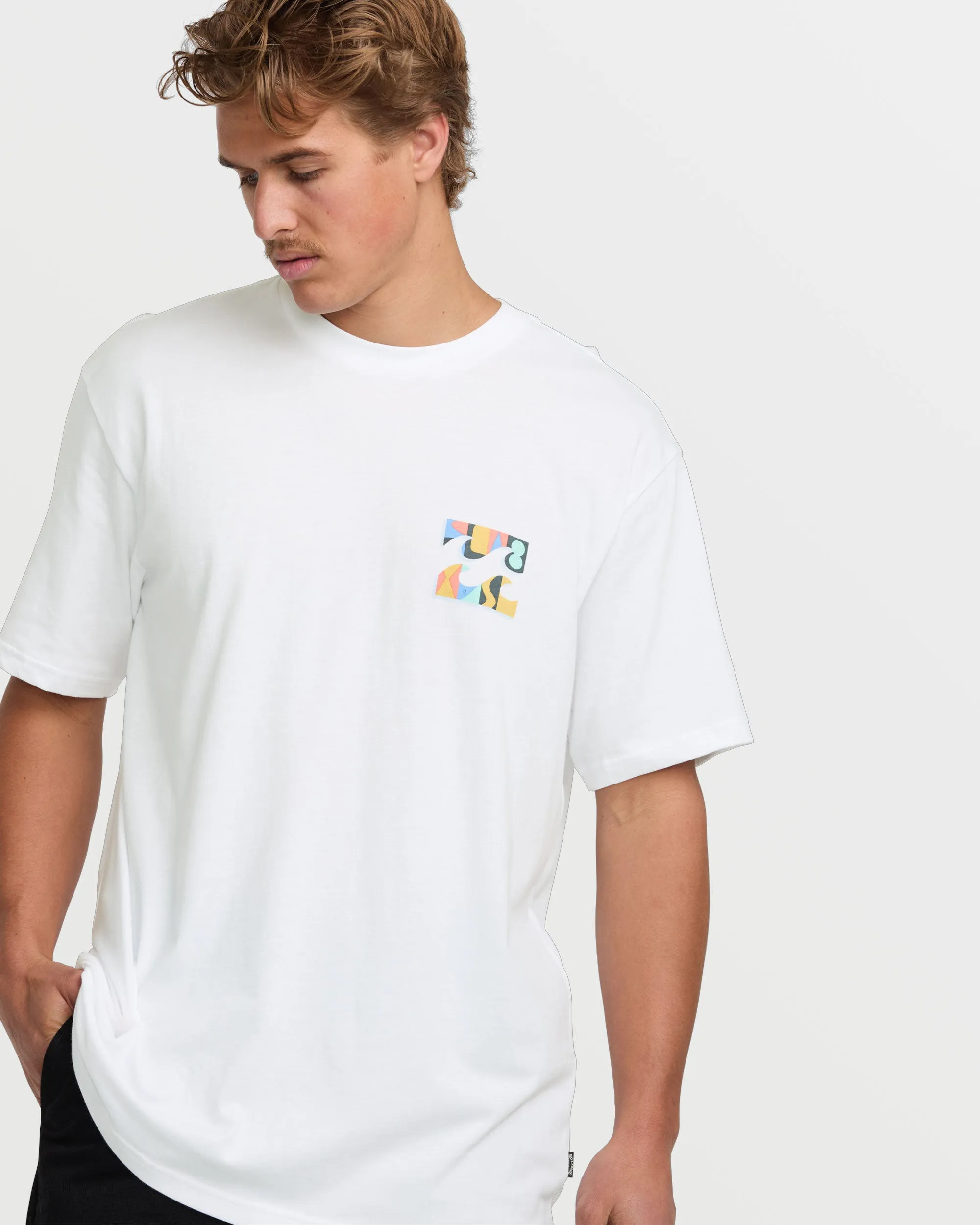 Crayon Wave Premium Short Sleeve Tee - White sold by Billabong product image thumbnail 4