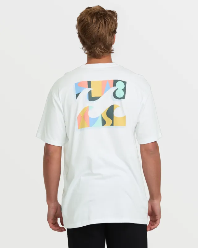 Crayon Wave Premium Short Sleeve Tee - White sold by Billabong