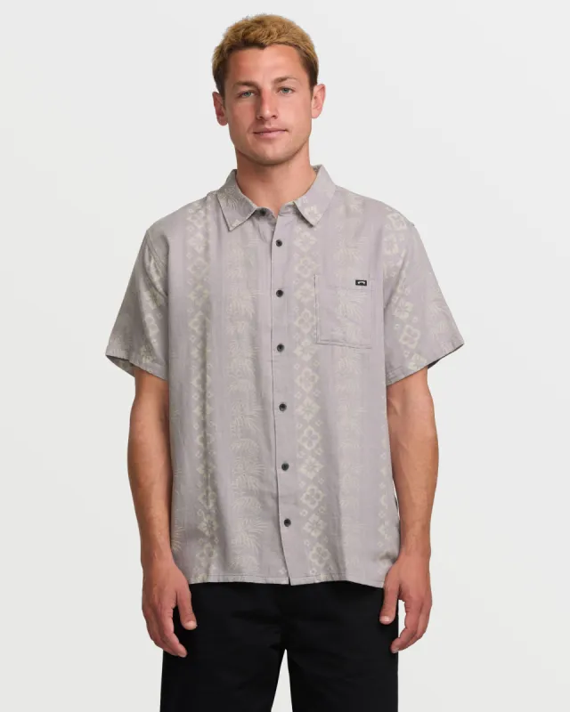 Sundays Jacquard Short Sleeve Shirt - Light Purple sold by Billabong