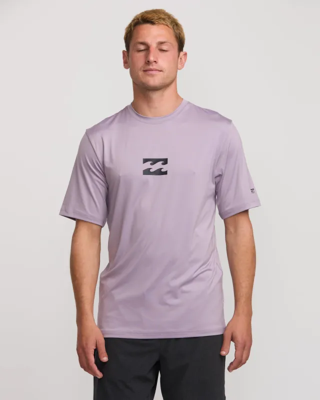 All Day Wave Short Sleeve Rashguard - Light Purple sold by Billabong