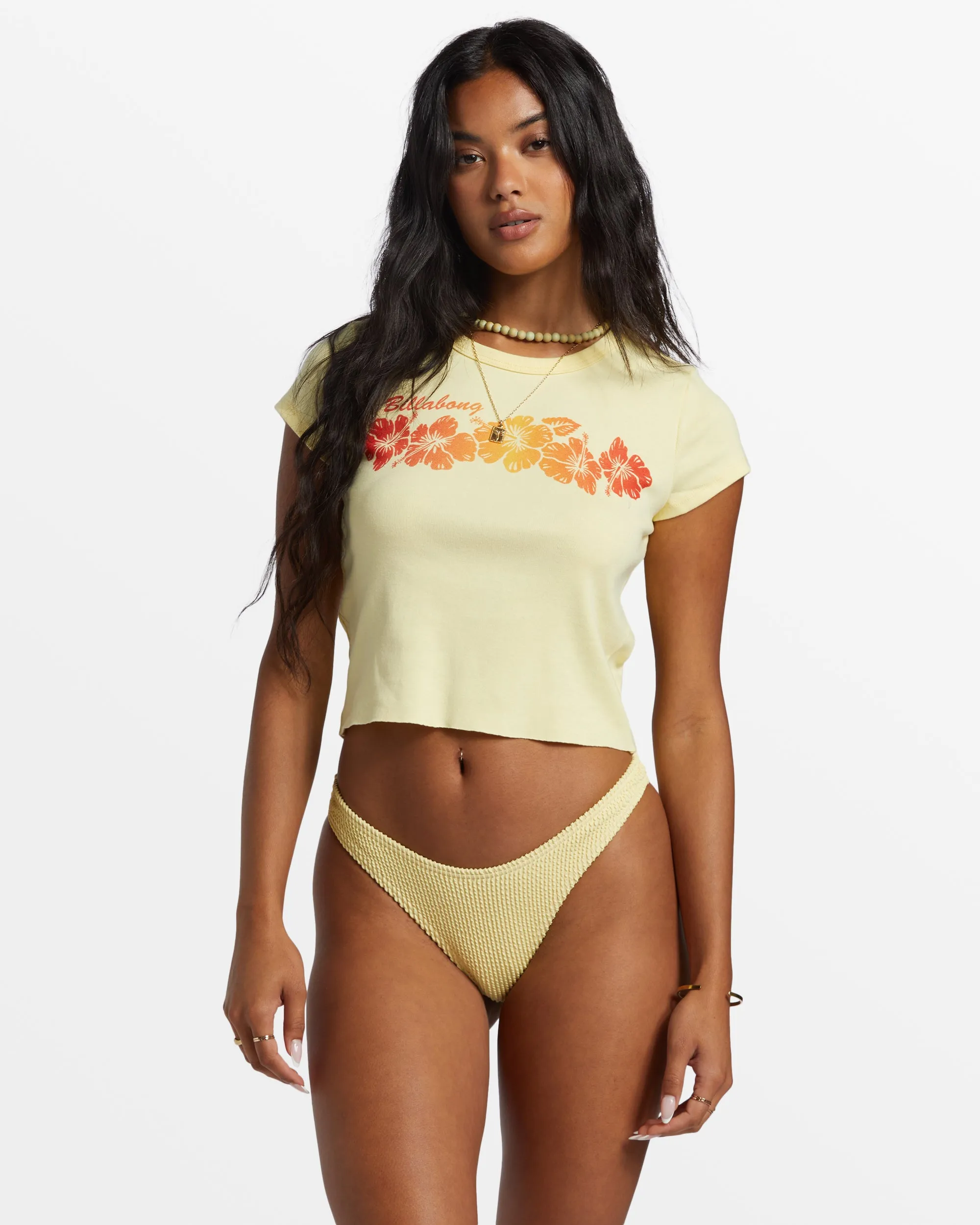 Summer Babe Shrunken T-Shirt - Mellow Yellow sold by Billabong