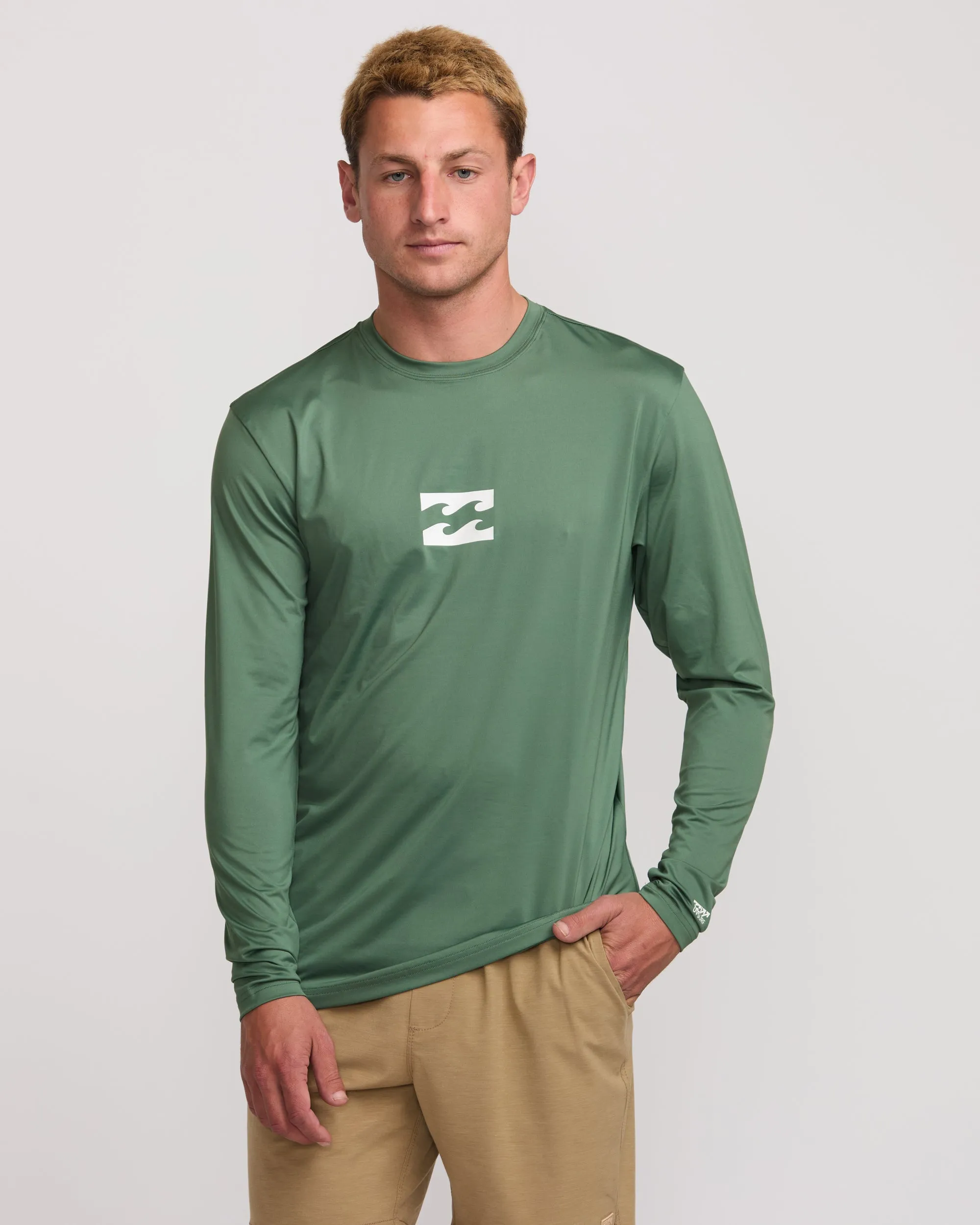 All Day Wave Loose Fit Long Sleeve Surf Tee - Moss sold by Billabong product image thumbnail 3