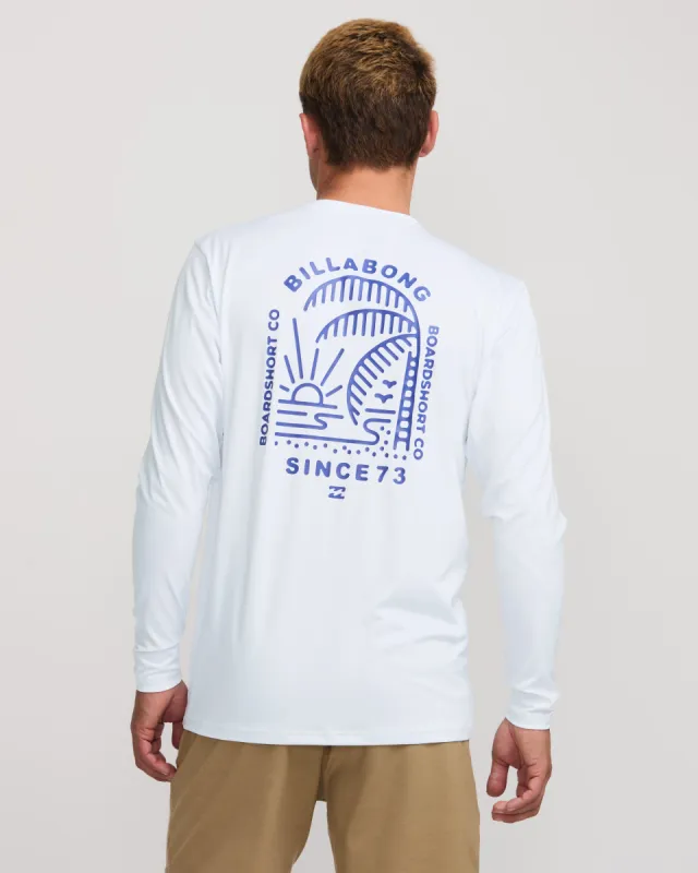 Last Night Loose Fit Long Sleeve Surf Tee - White sold by Billabong