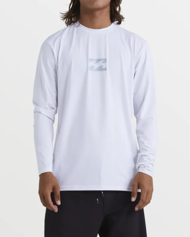 All Day Wave Loose Fit Long Sleeve Surf Tee - White sold by Billabong