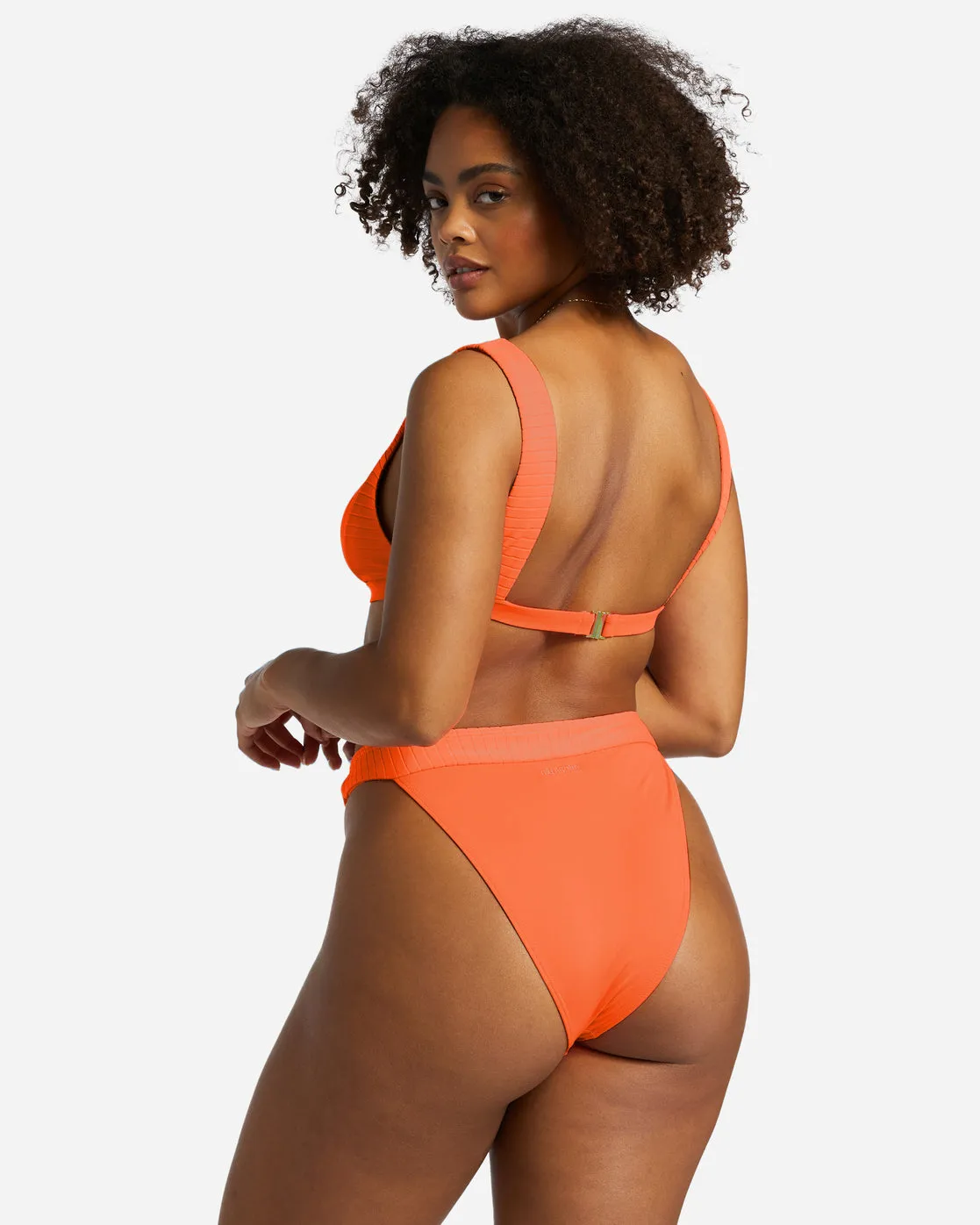 Lined Up Banded Hike Bikini Bottoms - Poppin Peach sold by Billabong product image thumbnail 5