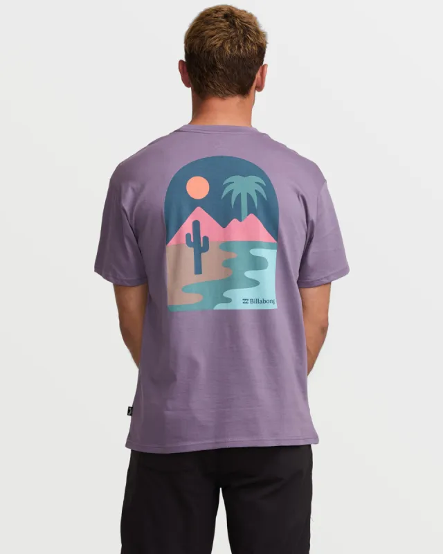 Sun Down A/Div Short Sleeve Tee - Lavender sold by Billabong
