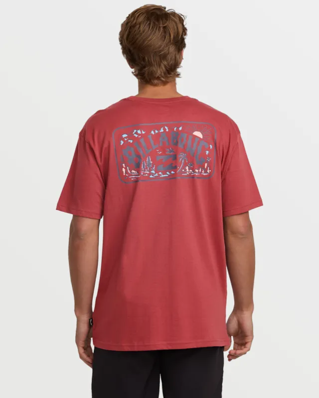 Scenic Arch A/Div Short Sleeve Tee - Dusty Red sold by Billabong
