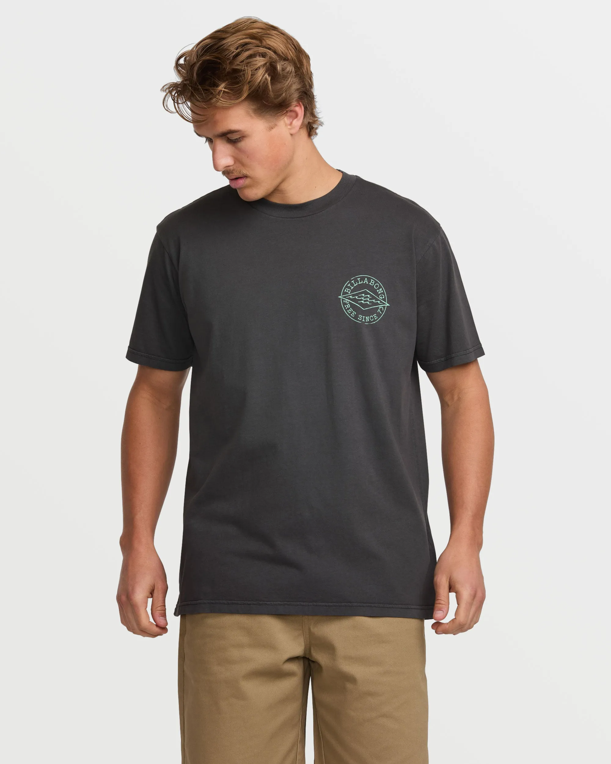 Big Dave Premium Wave Wash Short Sleeve Tee - Washed Black sold by Billabong product image thumbnail 2