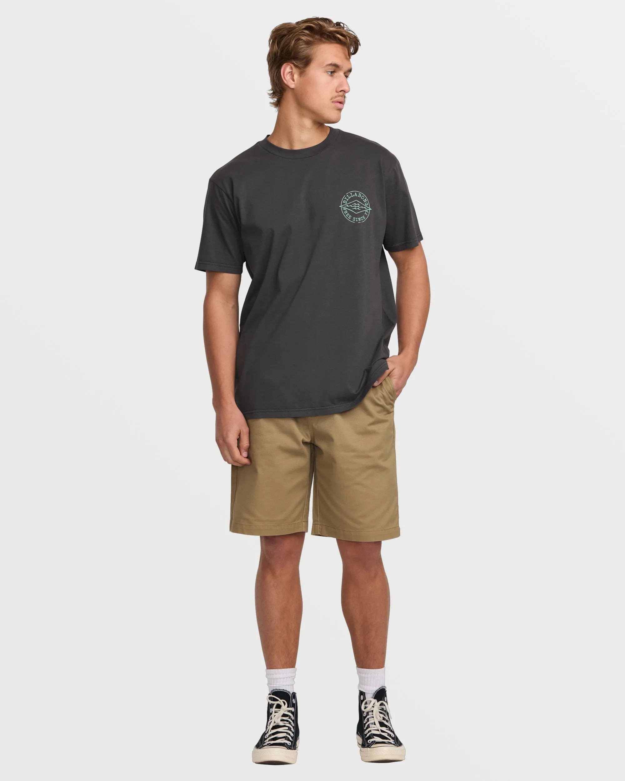 Big Dave Premium Wave Wash Short Sleeve Tee - Washed Black sold by Billabong product image thumbnail 5