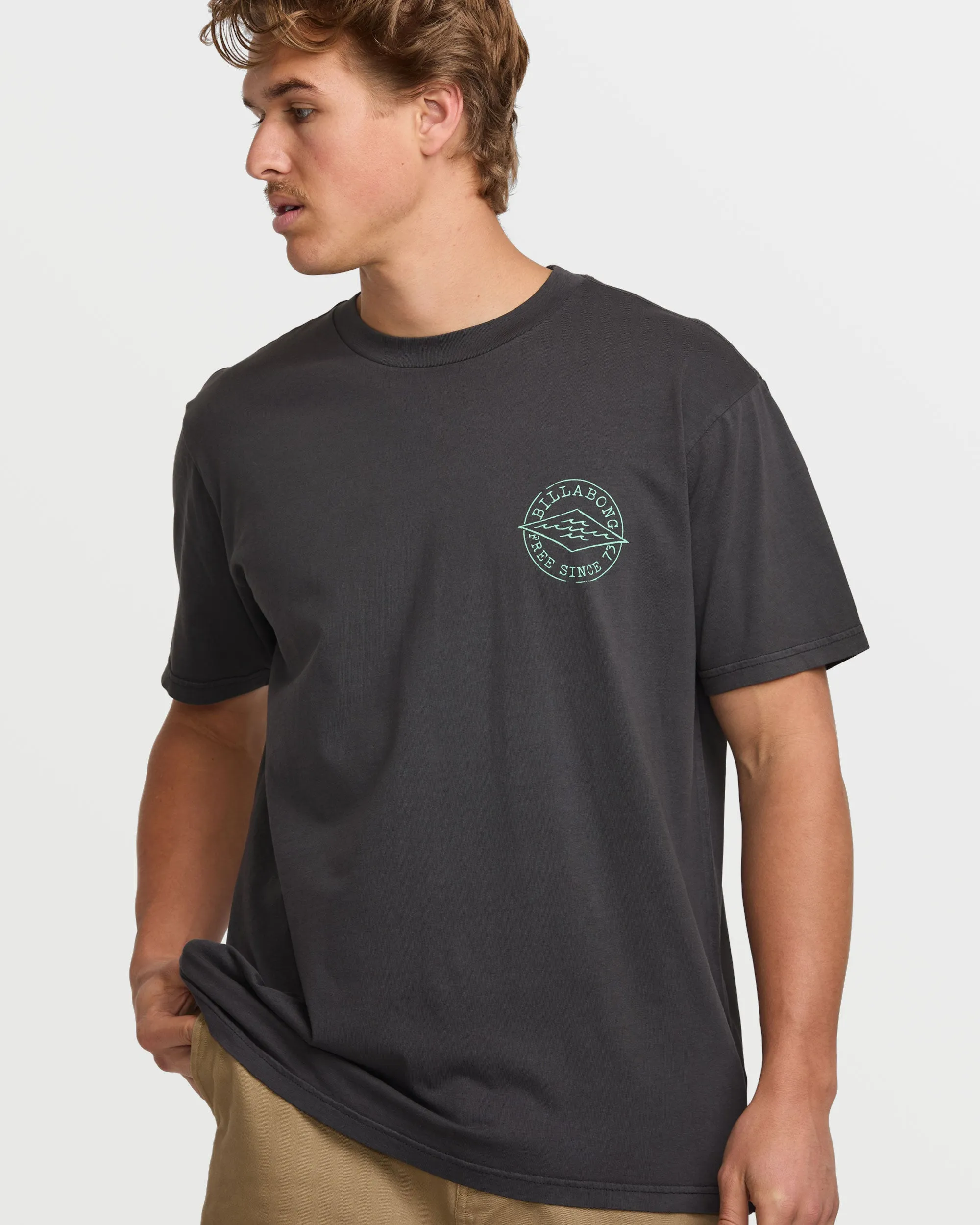 Big Dave Premium Wave Wash Short Sleeve Tee - Washed Black sold by Billabong product image thumbnail 4