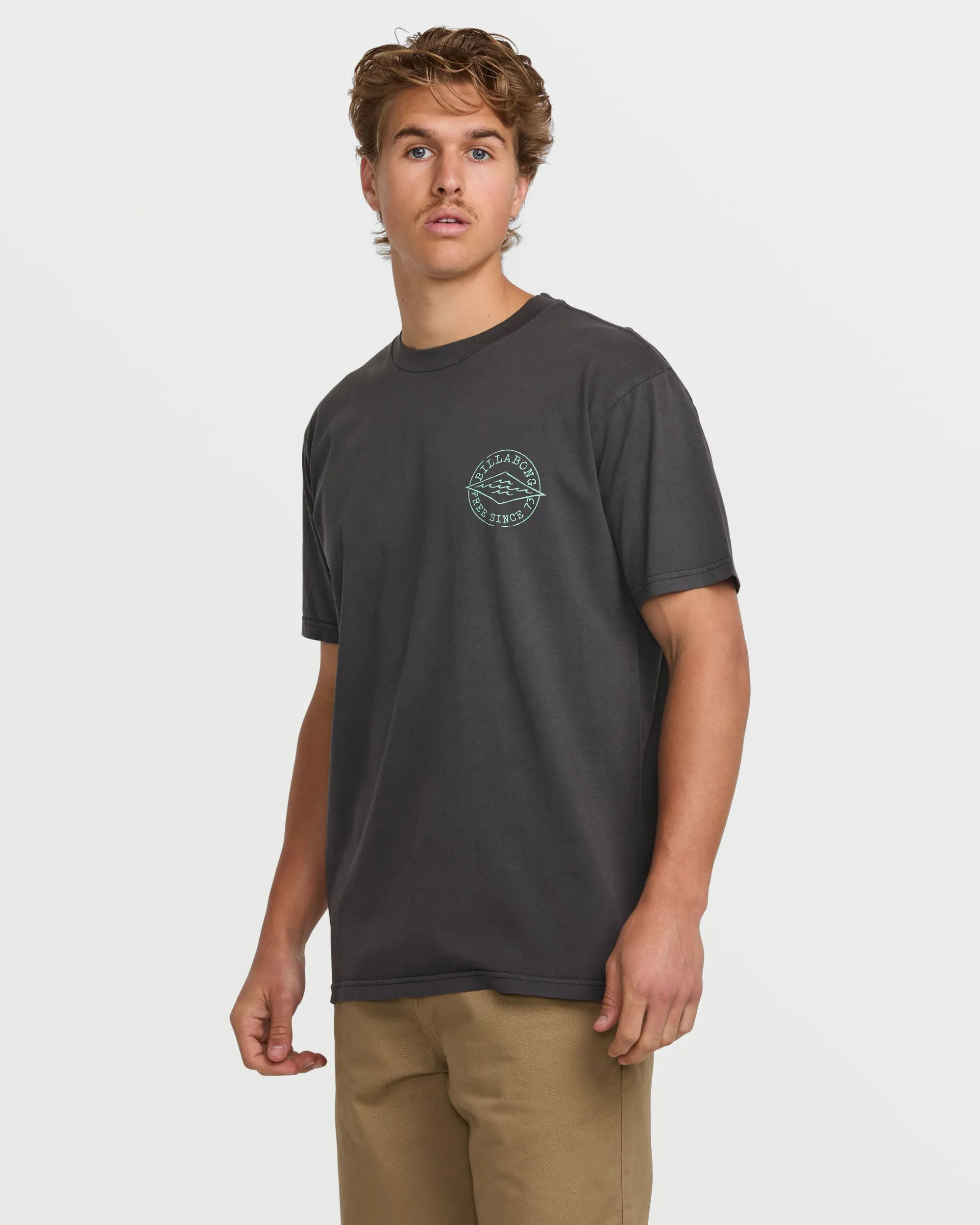 Big Dave Premium Wave Wash Short Sleeve Tee - Washed Black sold by Billabong product image thumbnail 3