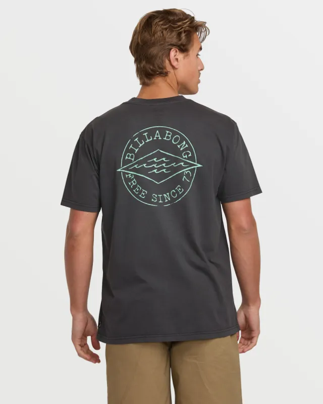 Big Dave Premium Wave Wash Short Sleeve Tee - Washed Black sold by Billabong