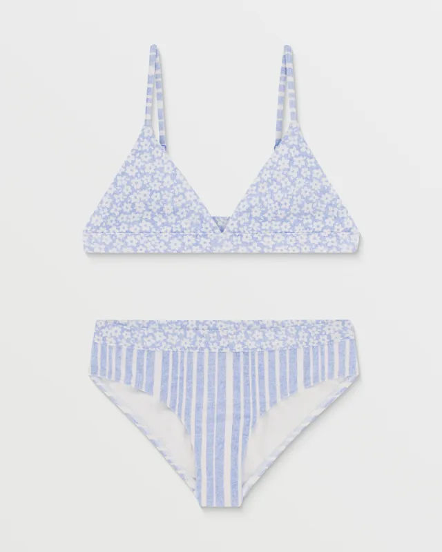 Girls Blue By The Sea Reversible Bikini Set - Light Chambray sold by Billabong
