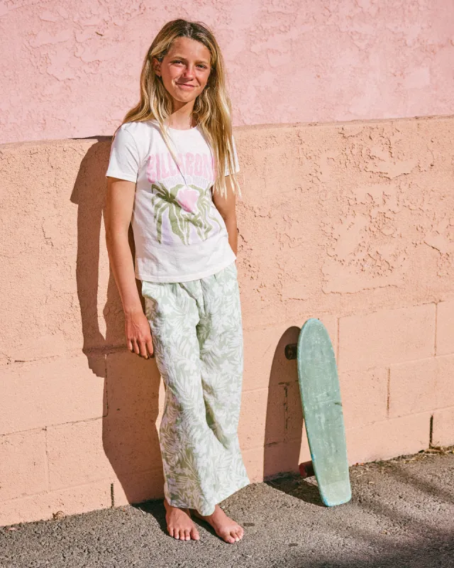 Girls New Waves Wide Leg Pants - Sage Frost sold by Billabong