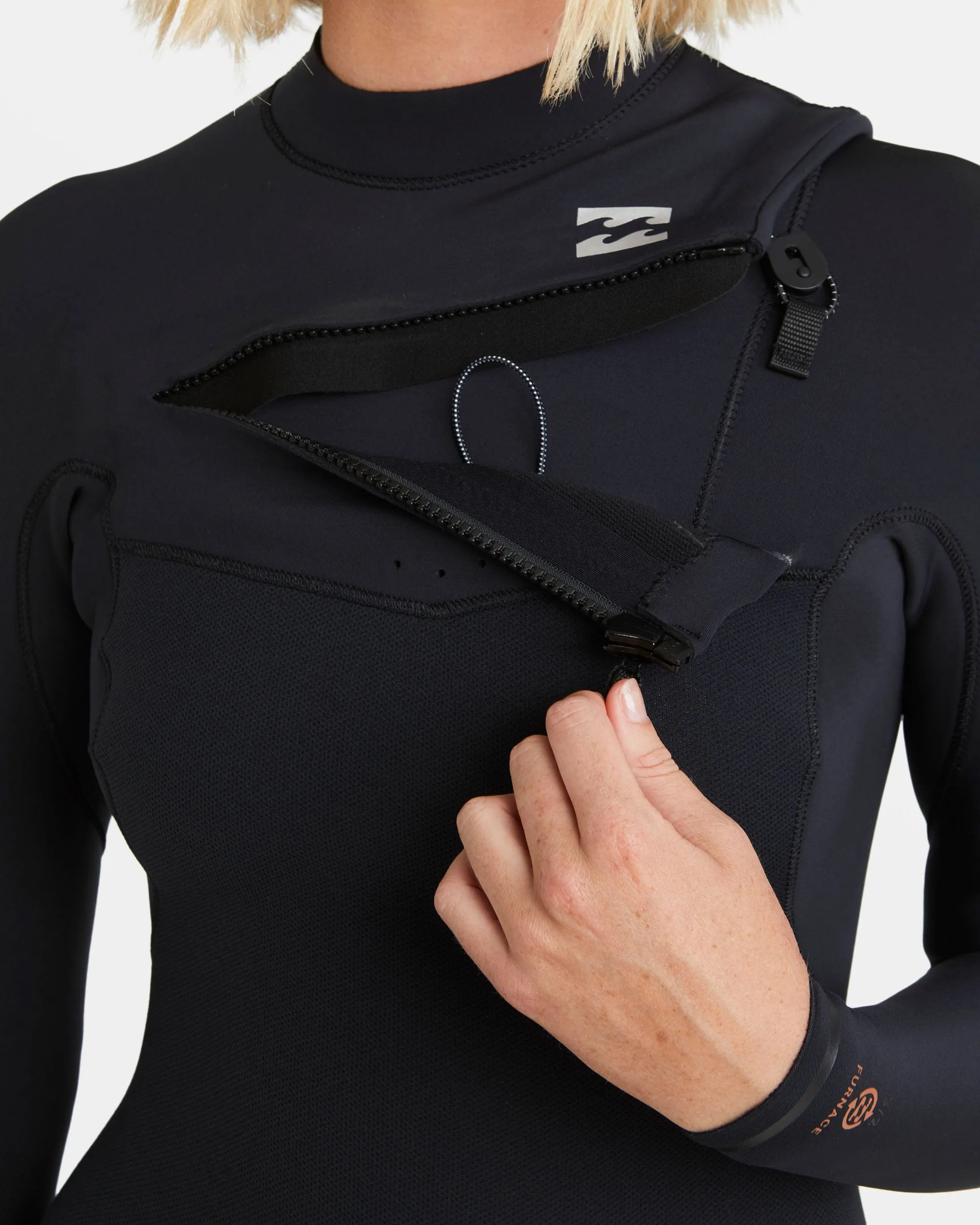 3/2mm Furnace Natural Chest Zip Fullsuit - Black Tiki sold by Billabong product image thumbnail 5
