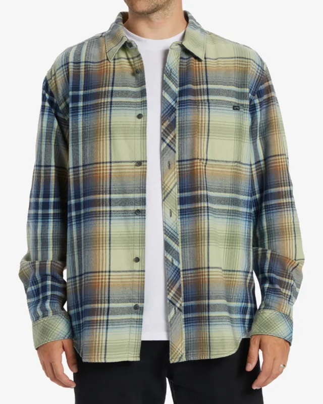 Coastline Flannel Long Sleeve Shirt - Light Sage sold by Billabong