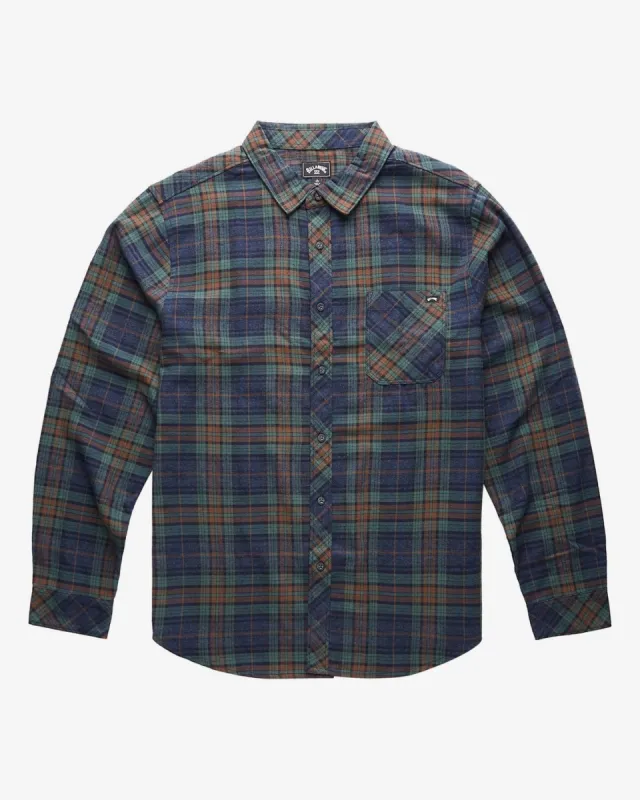Classic Flannel Long Sleeve Shirt - Navy sold by Billabong