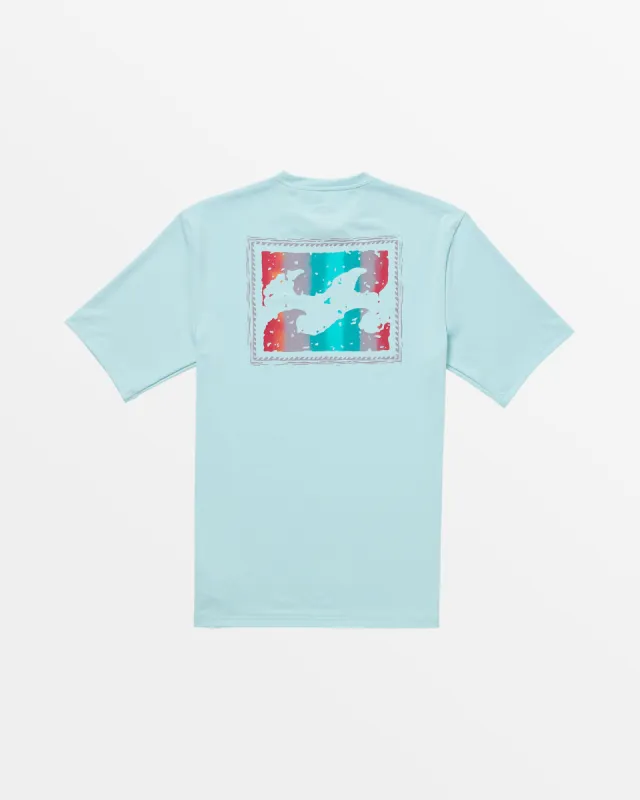 Classic Art Wave UPF 50 Short Sleeve Surf Tee - Coastal Blue sold by Billabong