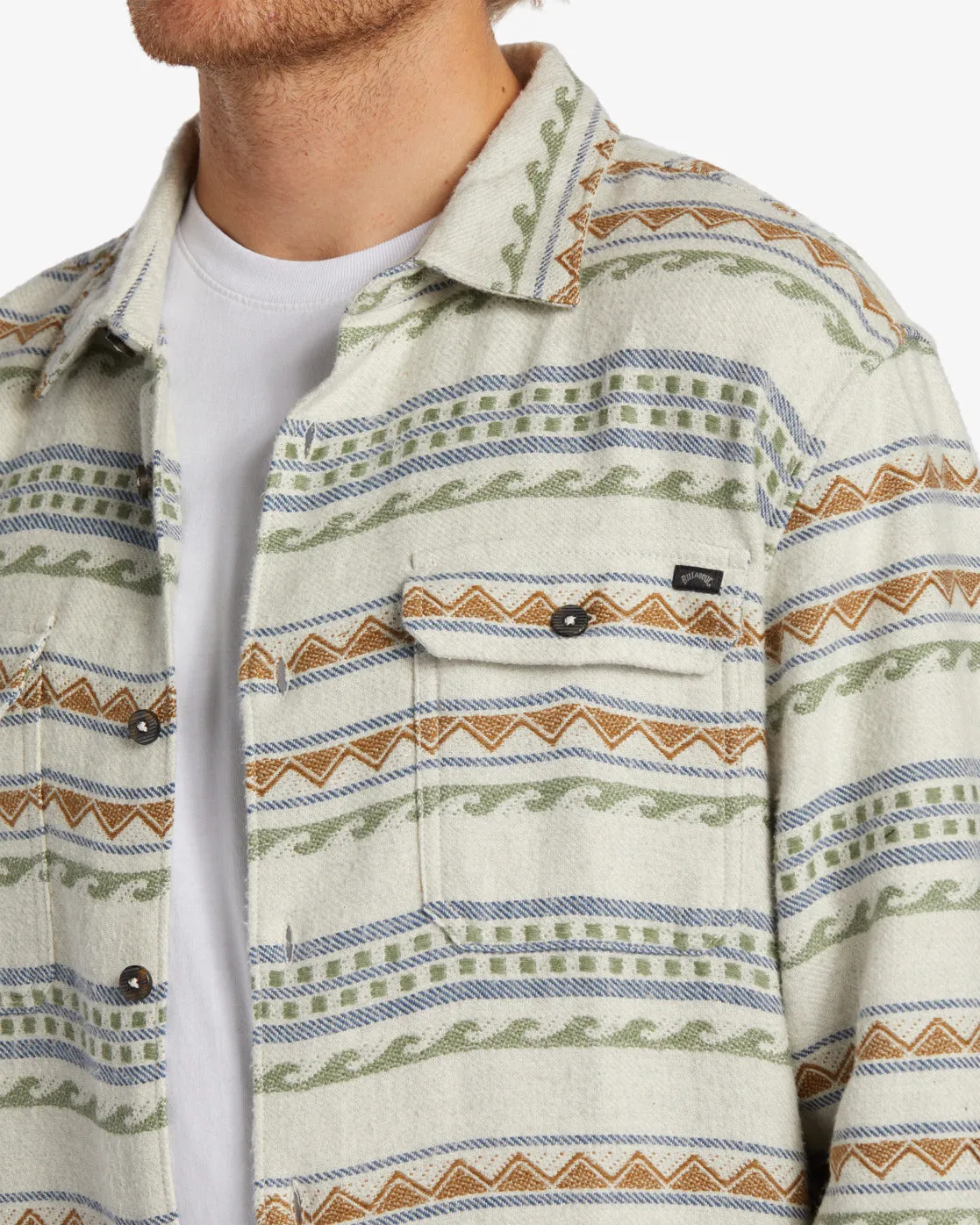 Offshore Jacquard Flannel Long Sleeve Shirt - Chino sold by Billabong product image thumbnail 4