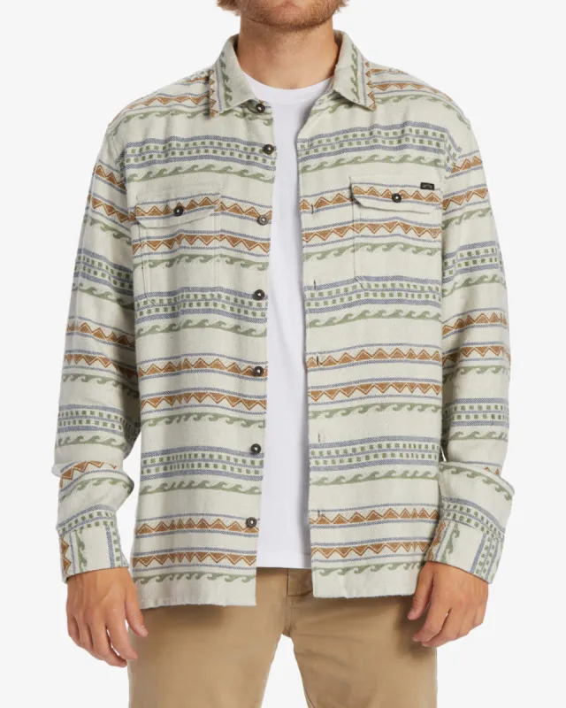 Offshore Jacquard Flannel Long Sleeve Shirt - Chino sold by Billabong
