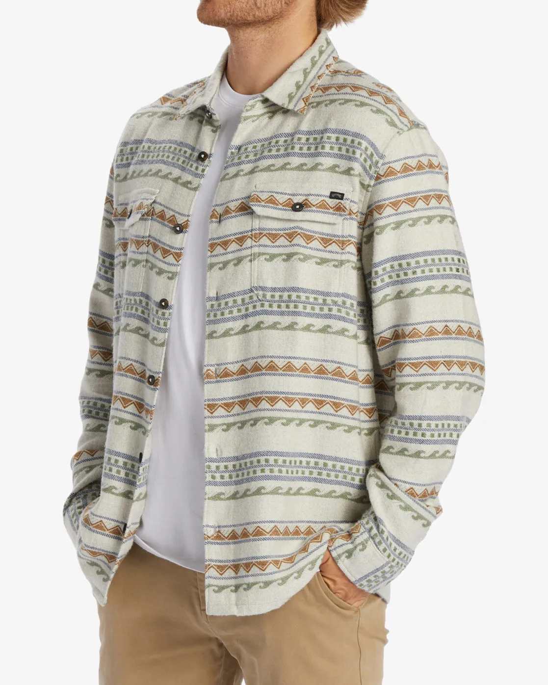 Offshore Jacquard Flannel Long Sleeve Shirt - Chino sold by Billabong product image thumbnail 2