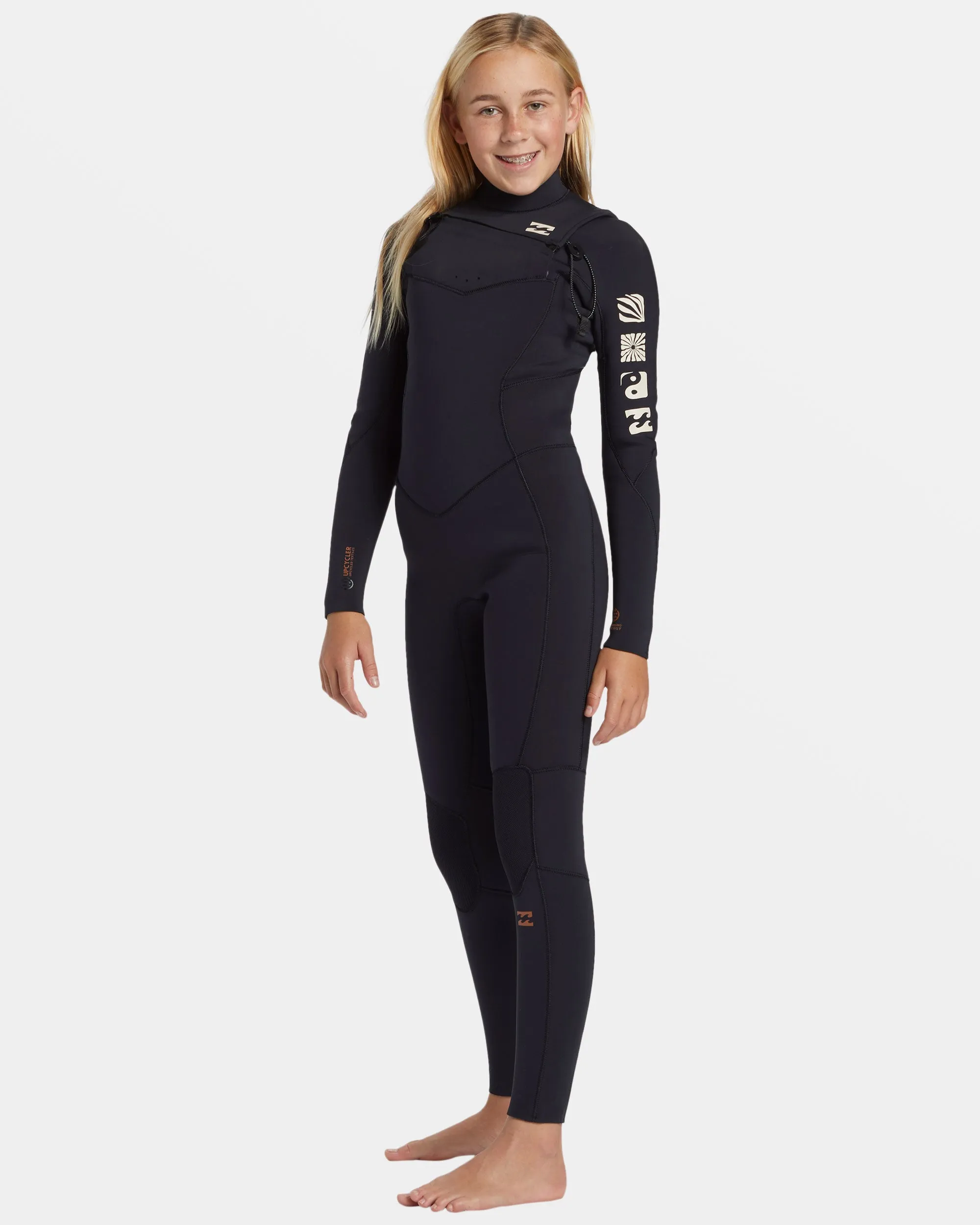 Girls 8-14 3/2mm Synergy Natural Upcycler Chest Zip GBS Wetsuit - Night Fall sold by Billabong product image thumbnail 3