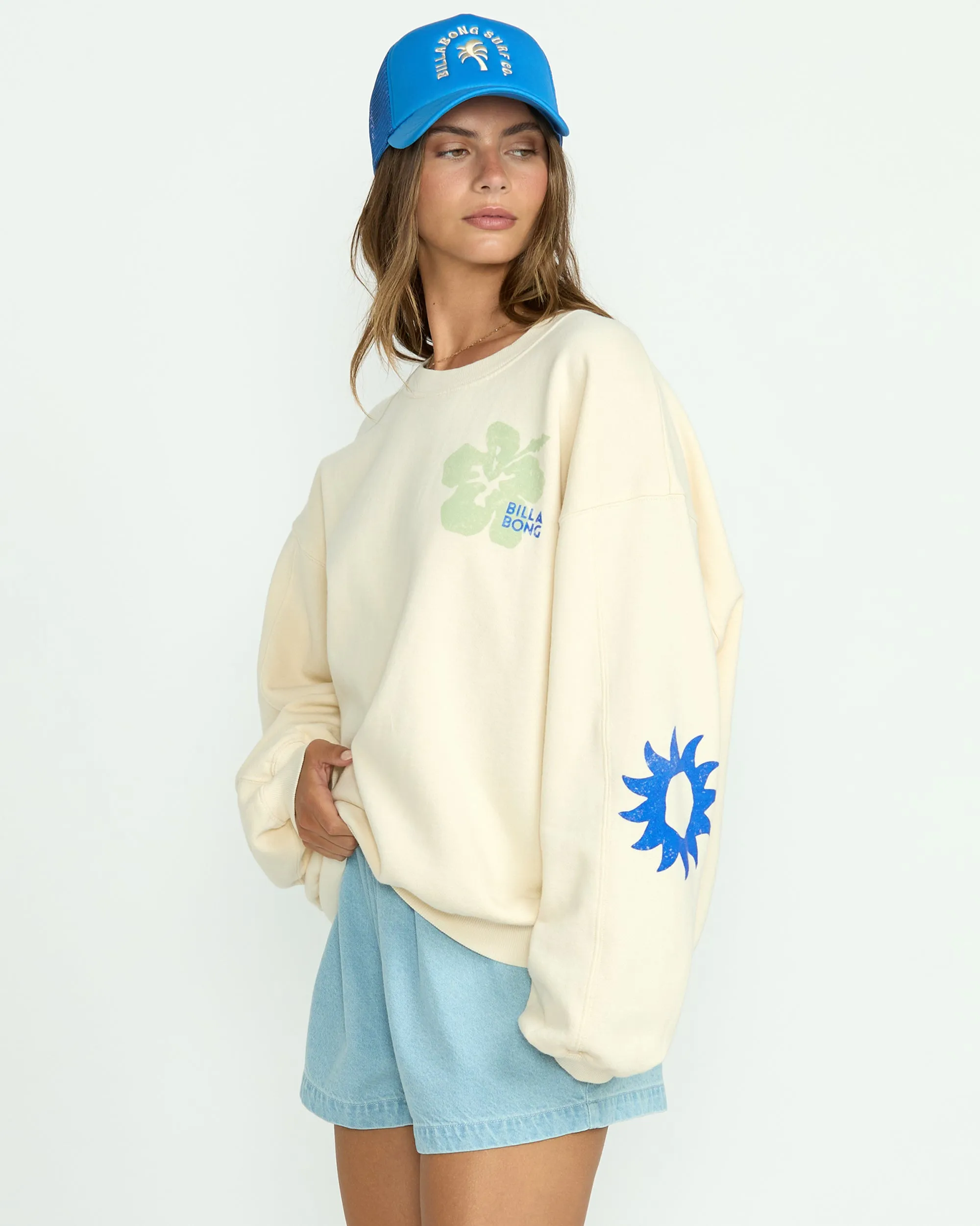 Water Signs Kendal Crewneck Sweatshirt - Whitecap sold by Billabong product image thumbnail 3