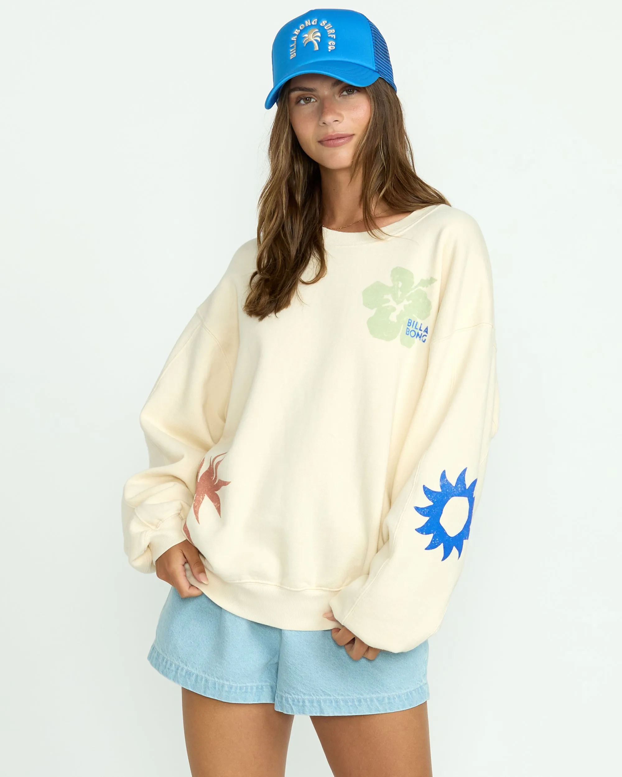 Water Signs Kendal Crewneck Sweatshirt - Whitecap sold by Billabong