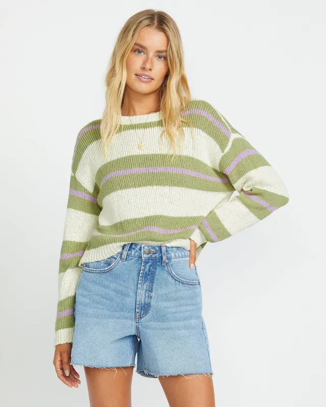 Make It Waves Sweater - Avocado sold by Billabong