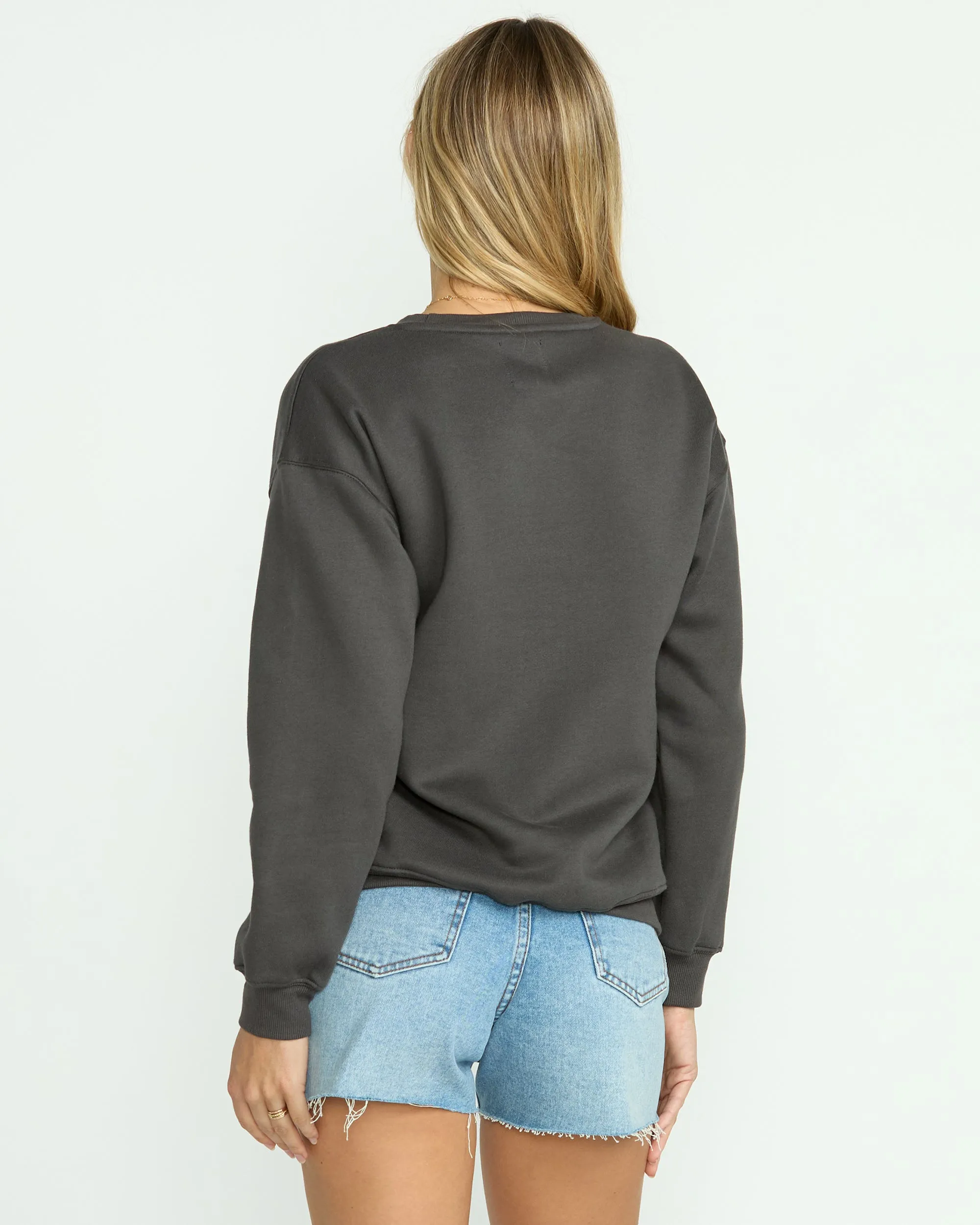 Wonderland Calls Crewneck Sweatshirt - Off Black sold by Billabong product image thumbnail 2