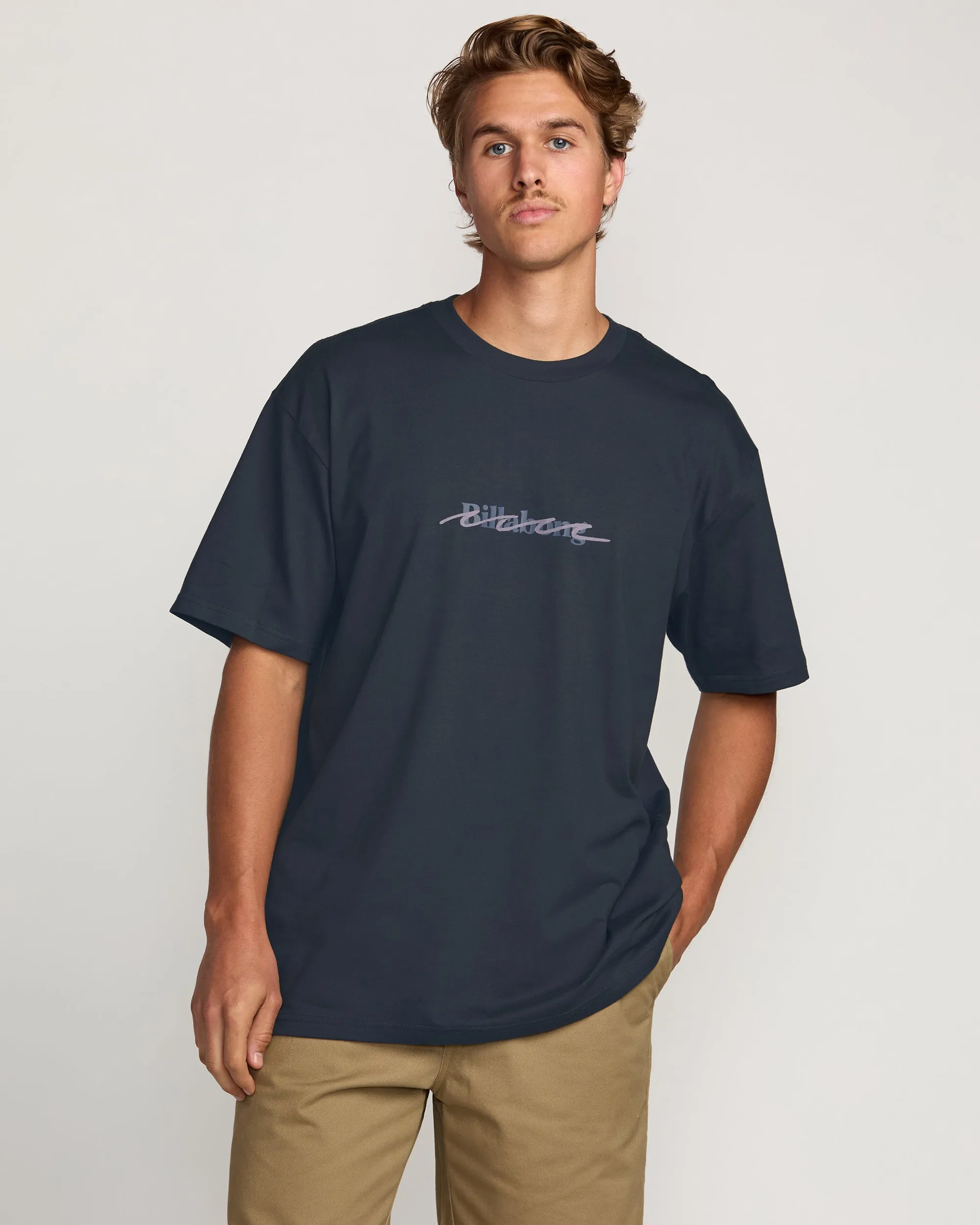 Triple Up Regular Tee - Aged Indigo sold by Billabong
