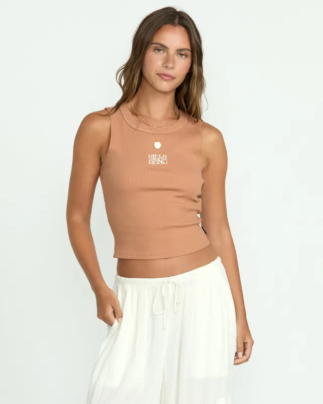 Fun Times Knit Tank - Rose Brown sold by Billabong