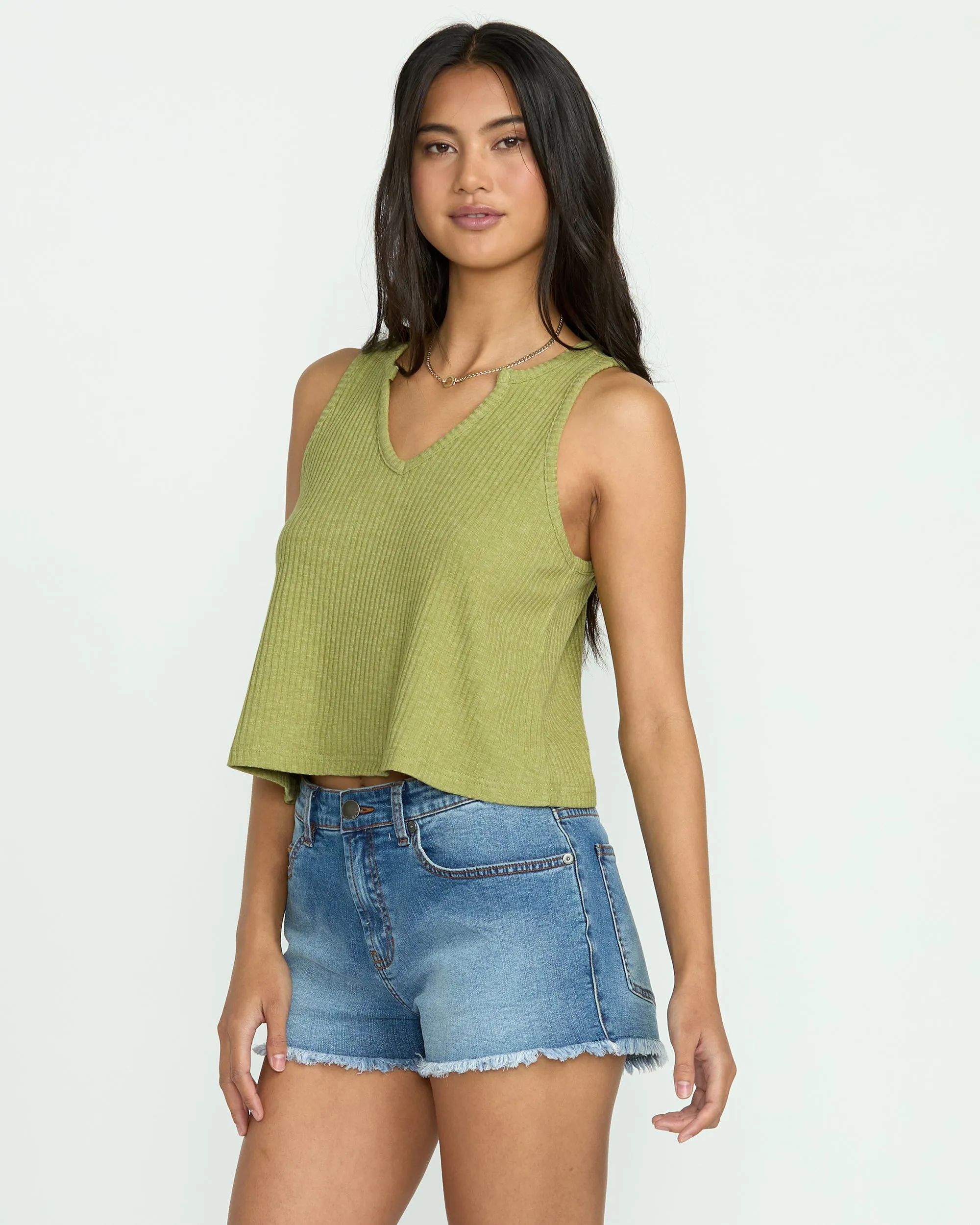 Aya Sun Knit Tank - Avocado sold by Billabong product image thumbnail 3
