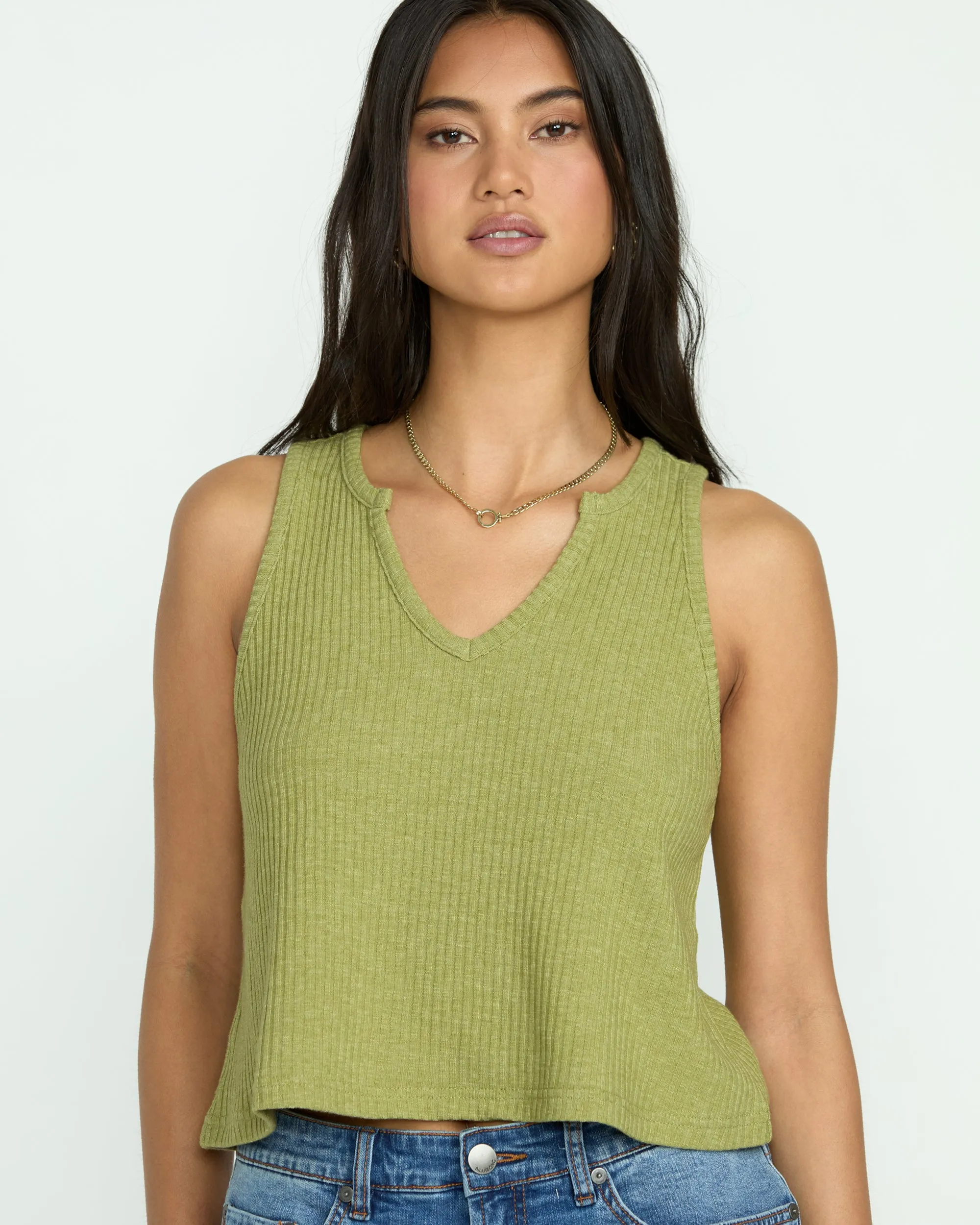 Aya Sun Knit Tank - Avocado sold by Billabong product image thumbnail 5