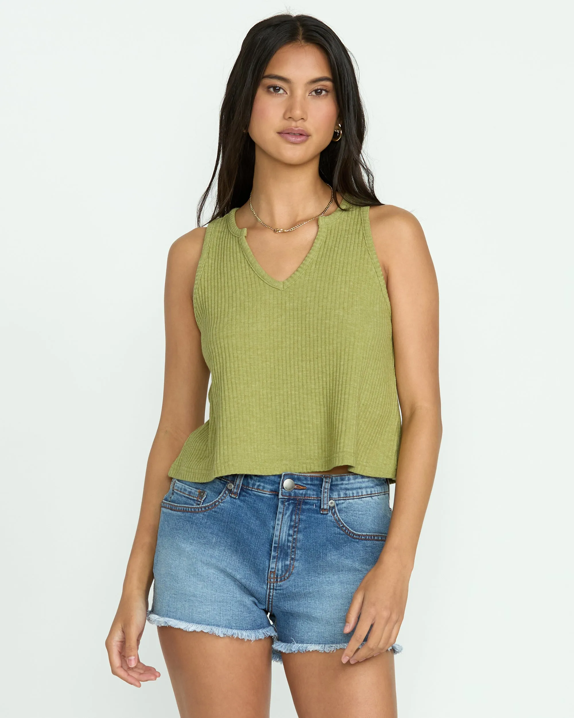 Aya Sun Knit Tank - Avocado sold by Billabong