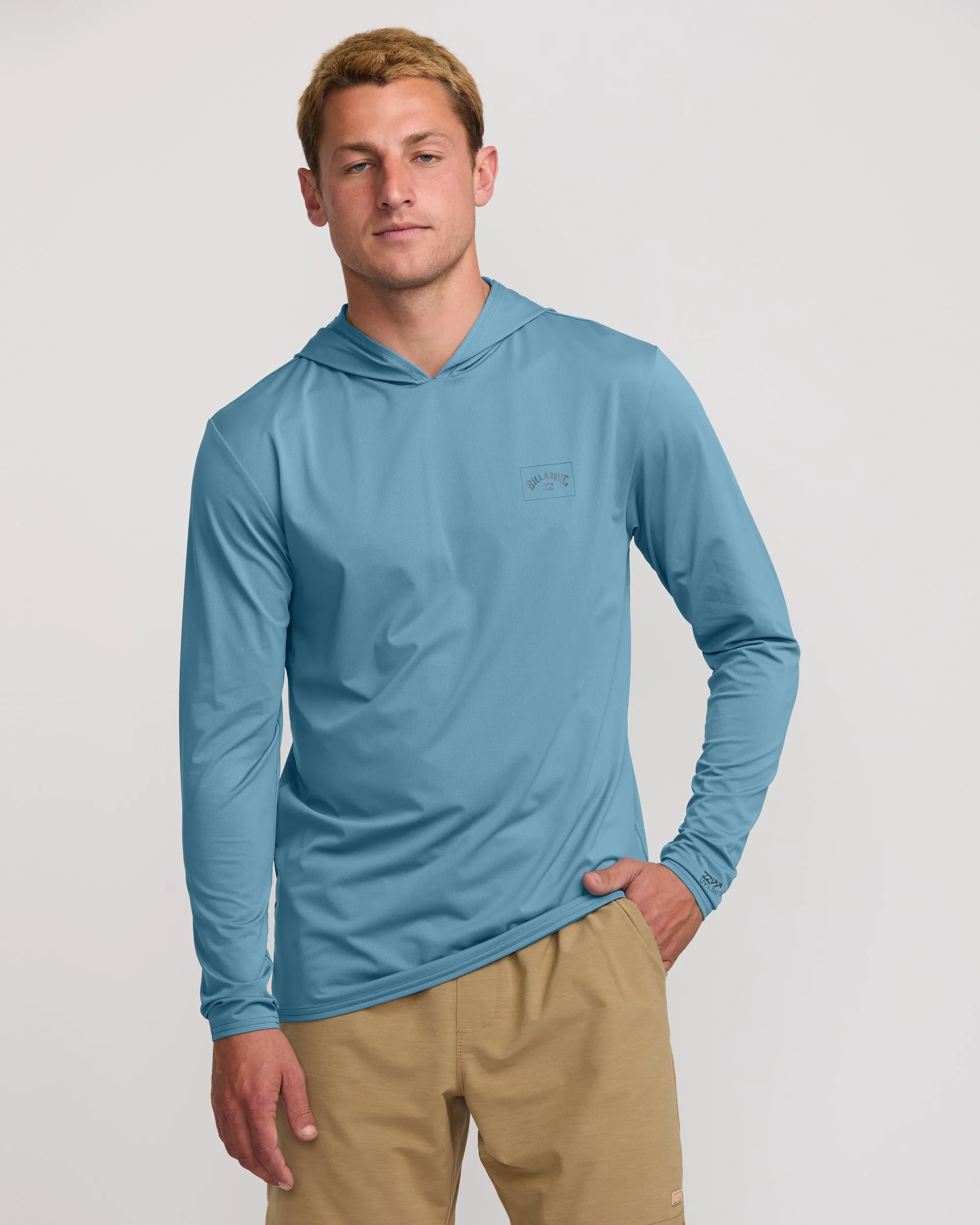 Arch Mesh Long Sleeve Hooded Surf Tee - Bay Blue sold by Billabong