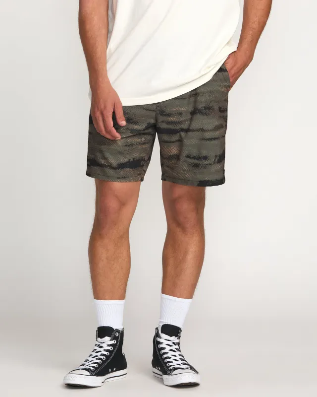 Surftrek Perforated Elastic 17" Hybrid Shorts - Dark Military sold by Billabong