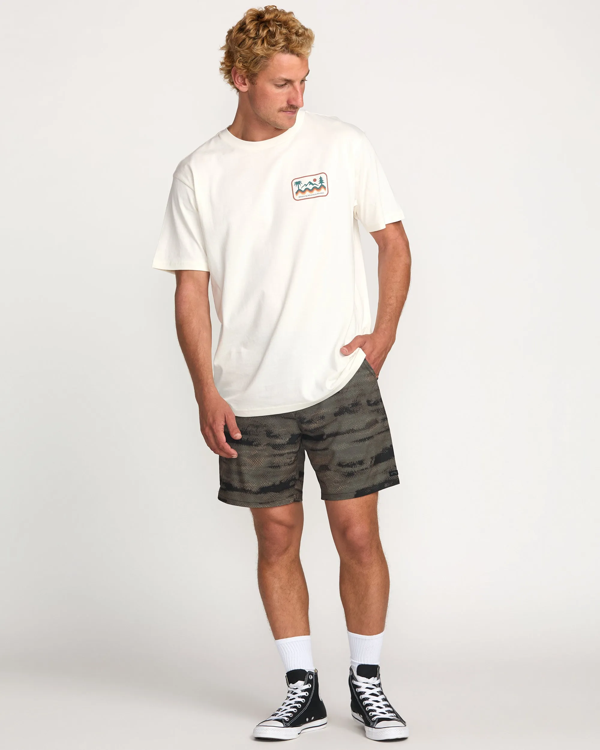 Surftrek Perforated Elastic 17" Hybrid Shorts - Dark Military sold by Billabong product image thumbnail 5