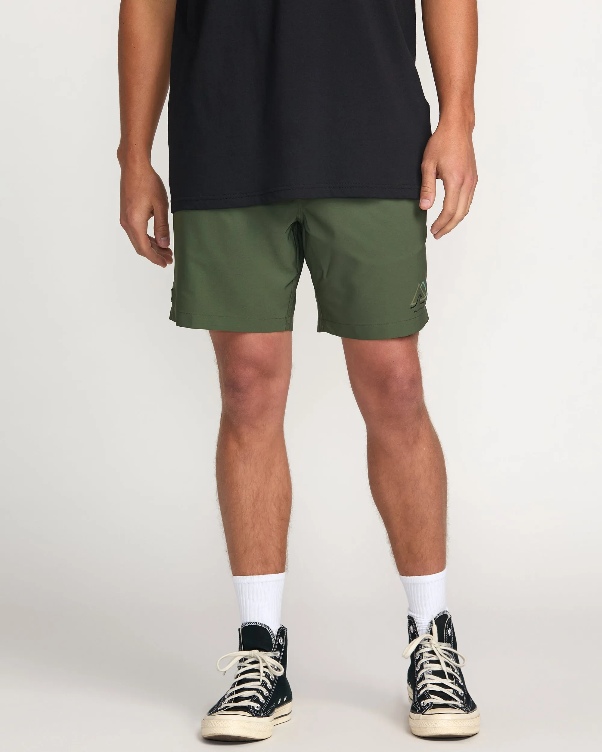 Surftrek Elastic Submersible 17" Hybrid Shorts - Dark Military sold by Billabong