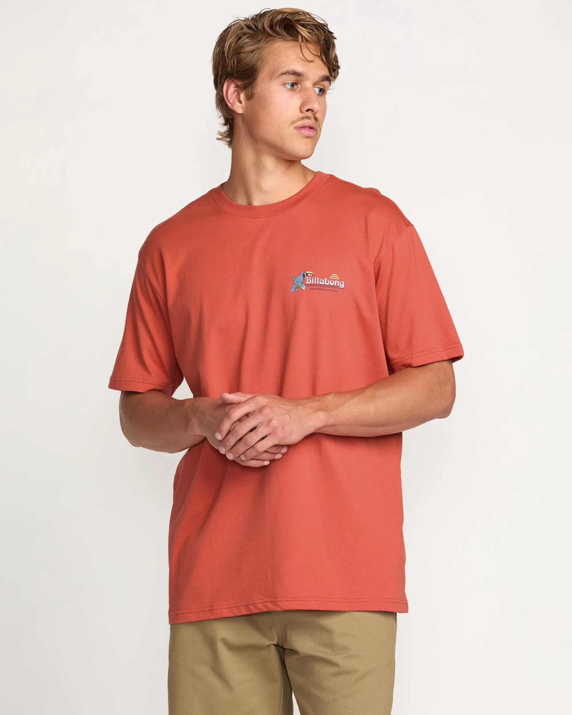 Lounge Premium Tee - Washed Red sold by Billabong