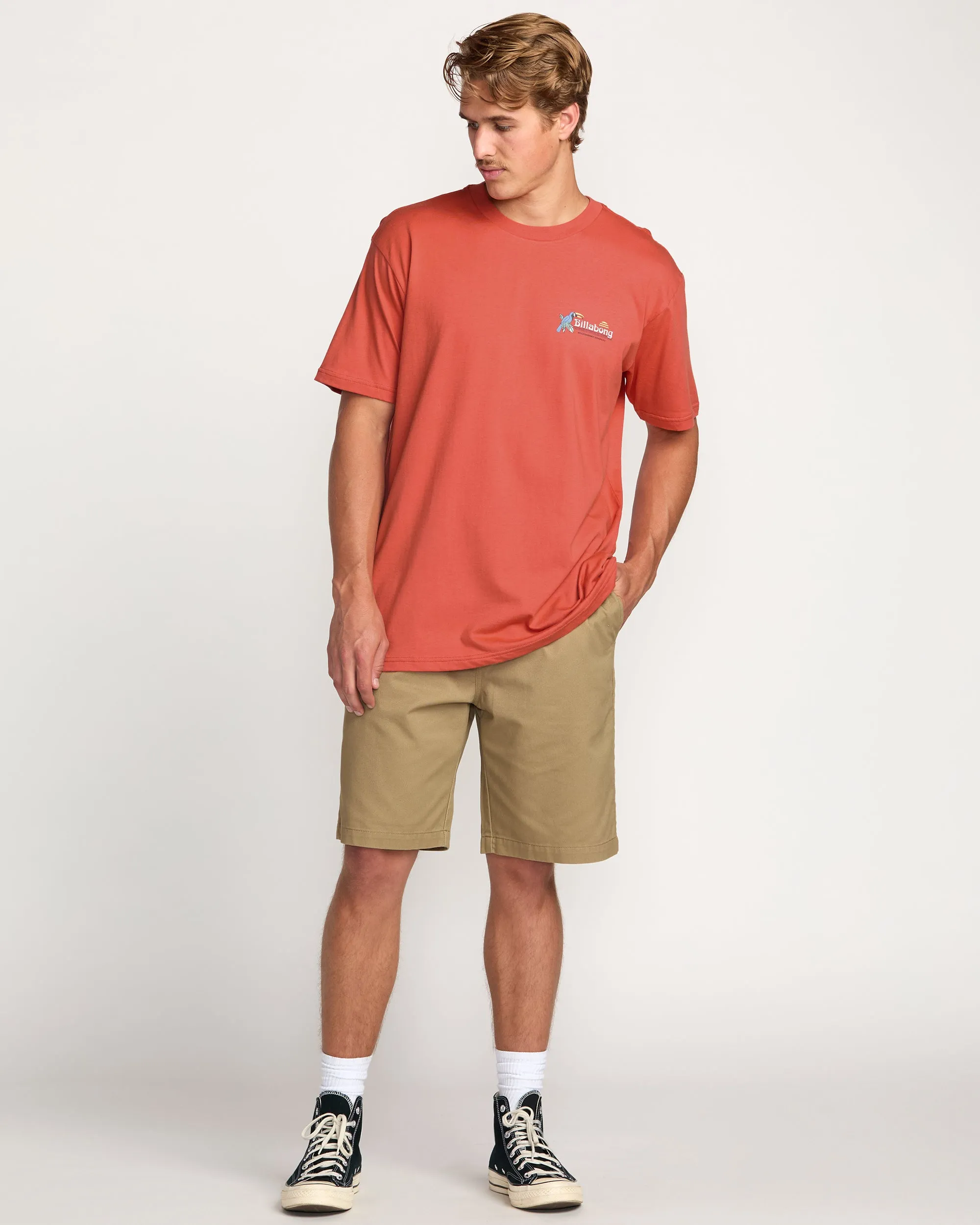Lounge Premium Tee - Washed Red sold by Billabong product image thumbnail 5
