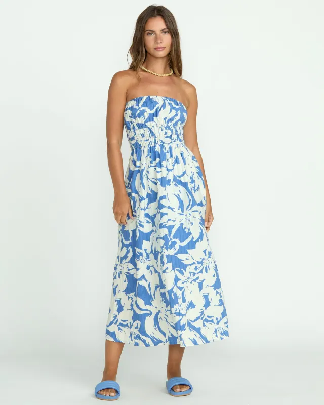 In The Sky Midi Dress - True Blue sold by Billabong