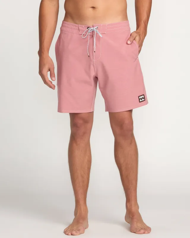 Every Other Day Lo Tide 18" Boardshorts - Dusty Rose sold by Billabong