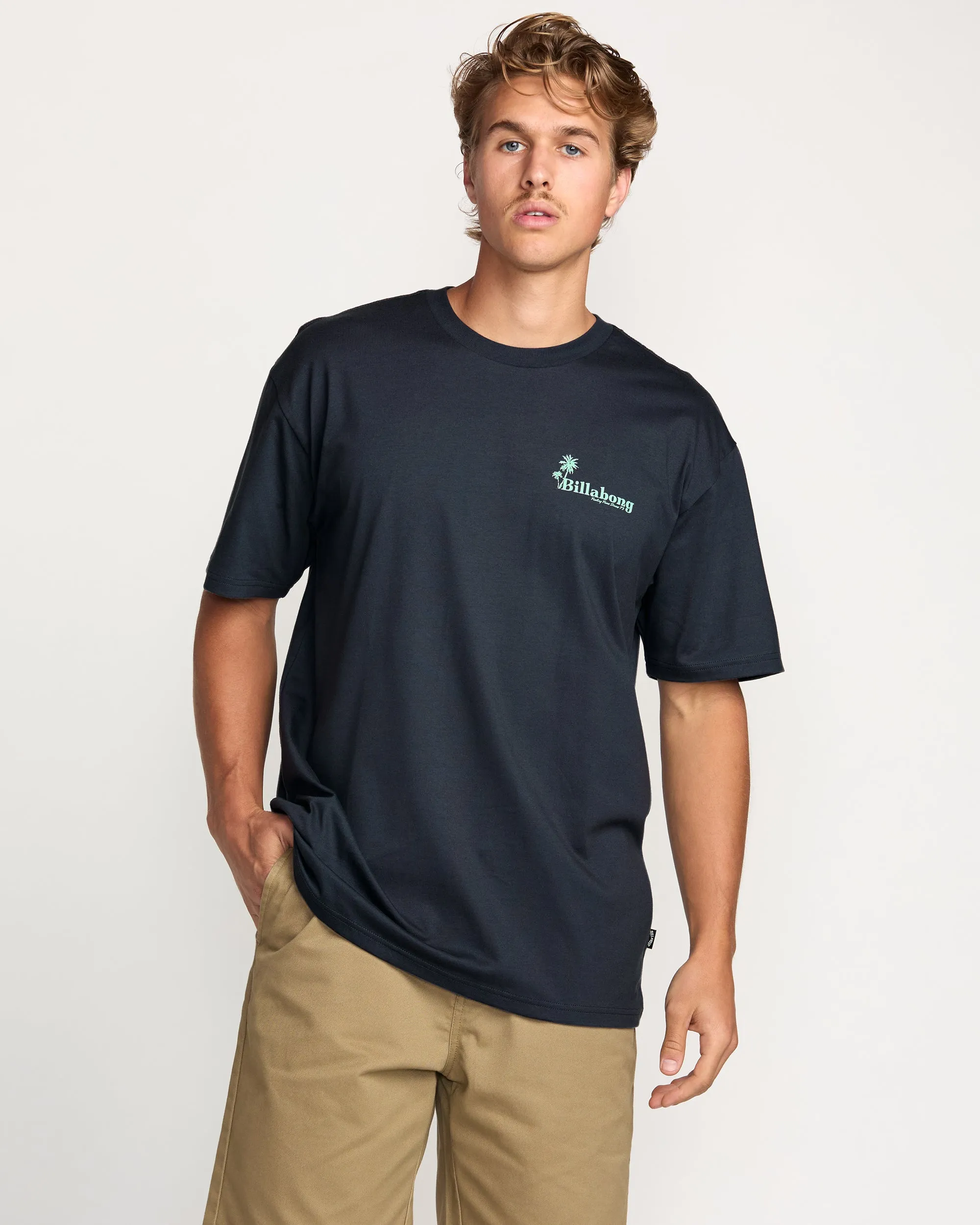Checking In Regular Tee - Aged Indigo sold by Billabong