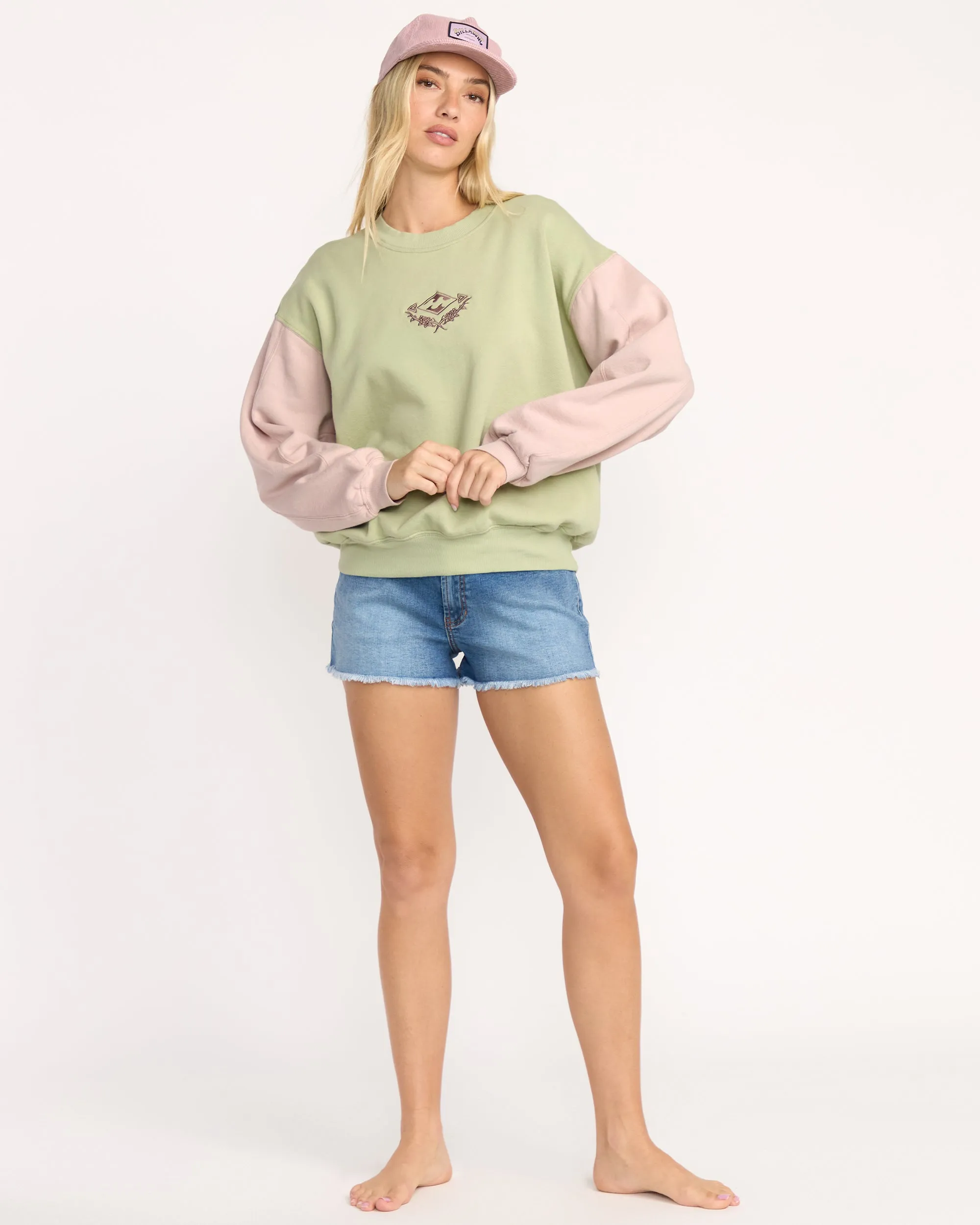 The Original Vibes Kendal Crewneck Sweatshirt - Pistachio sold by Billabong product image thumbnail 4