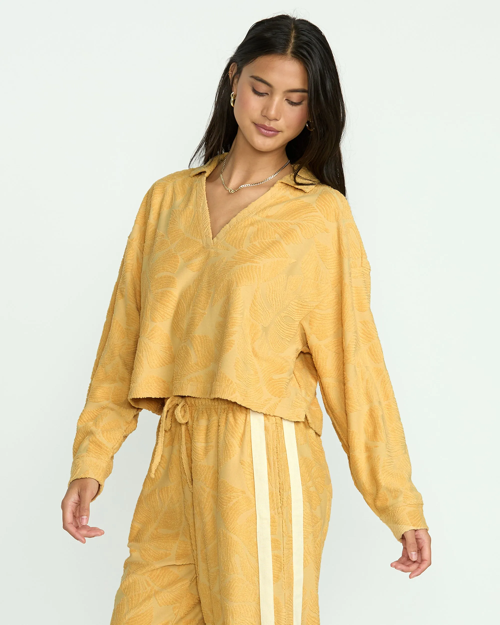 Sun Palm Terry Pullover Sweatshirt - Gold Coast sold by Billabong product image thumbnail 3