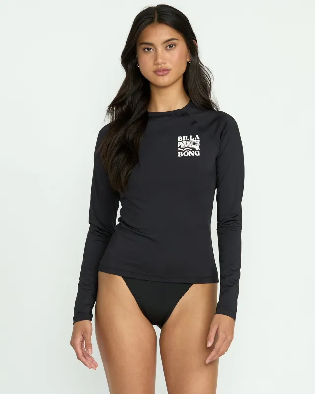 Sol Searcher Long Sleeve Rashguard - Black Pebble sold by Billabong