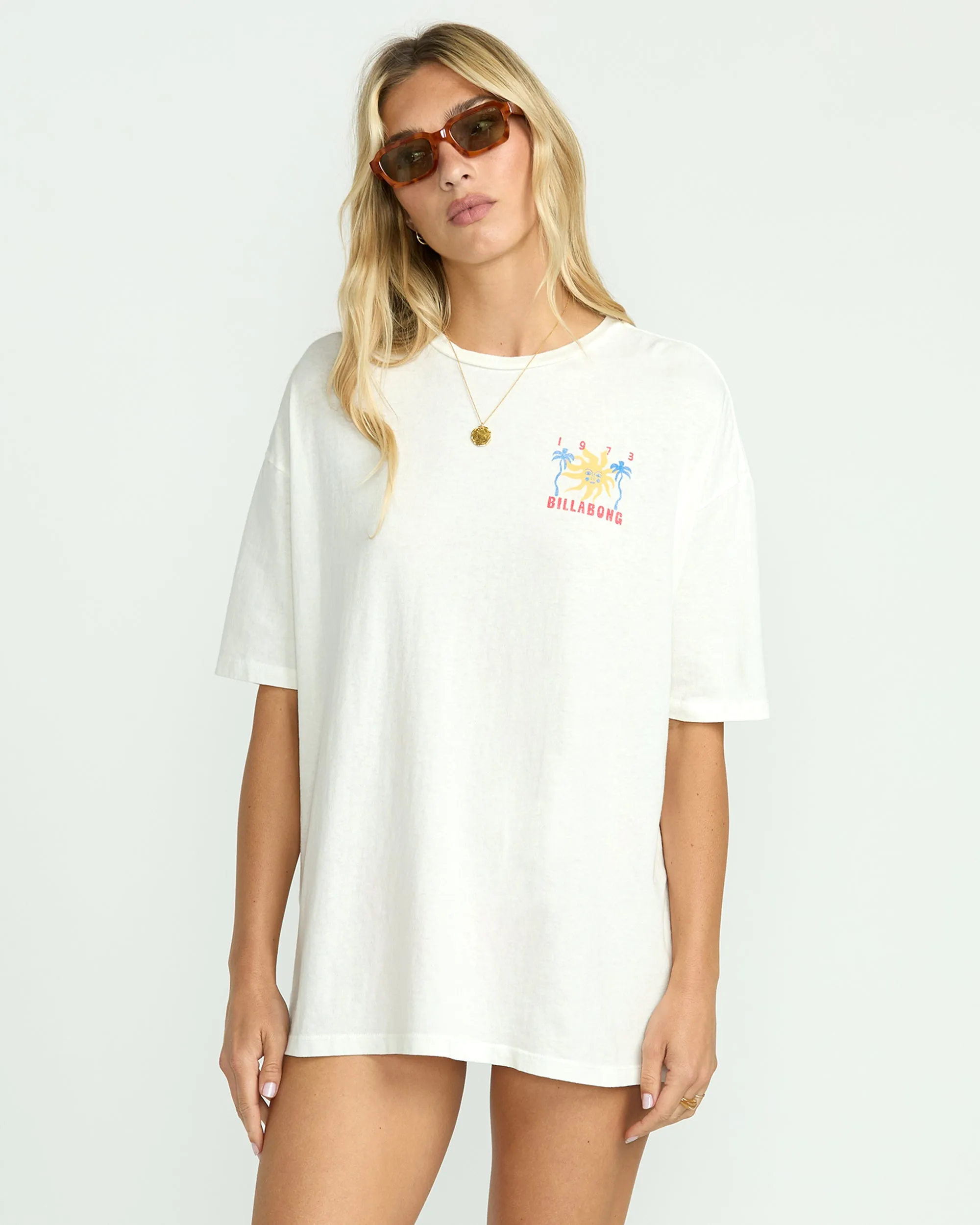 Hot Haze Tee - Salt Crystal sold by Billabong