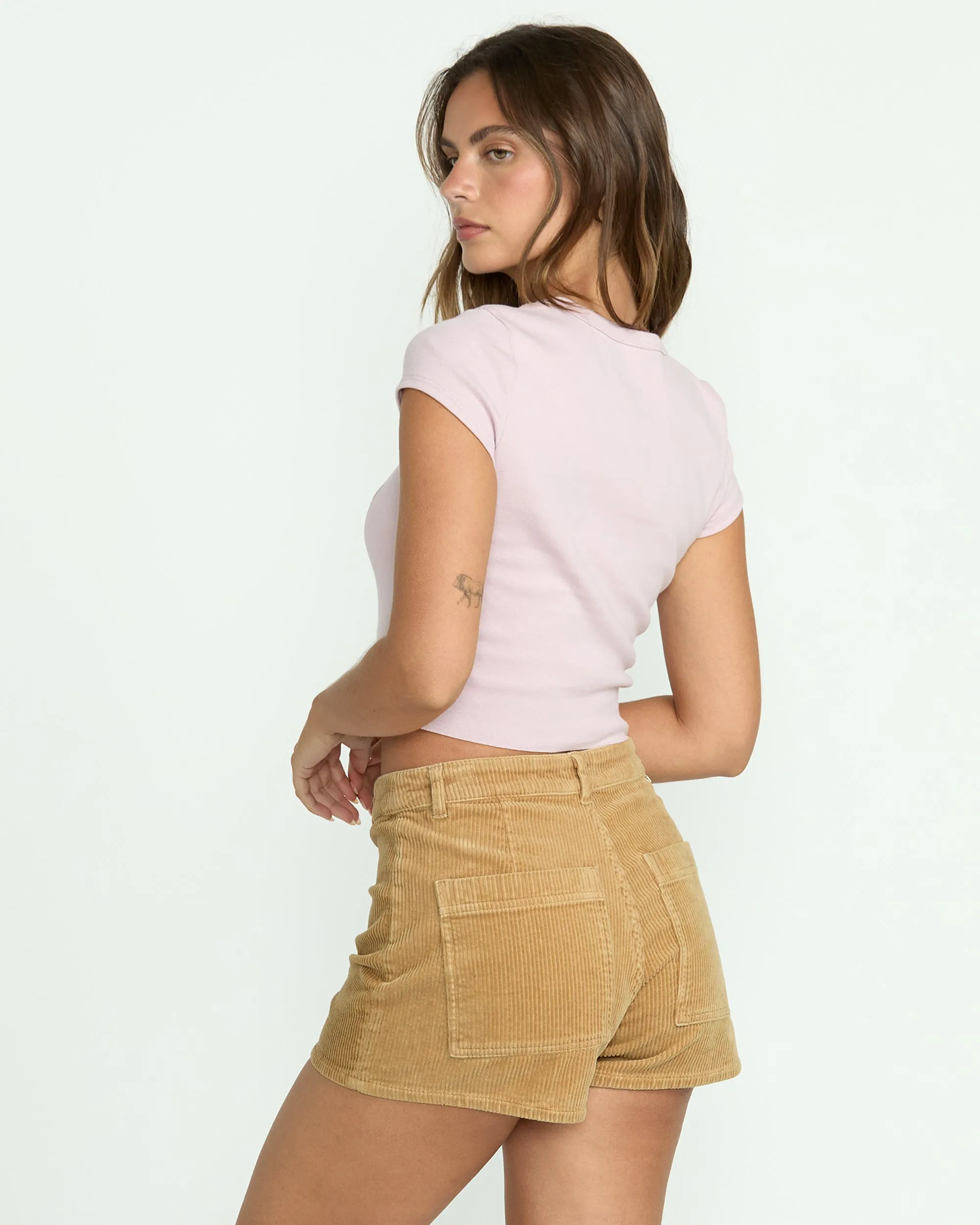 Free Fall Corduroy Shorts - Khaki sold by Billabong product image thumbnail 2